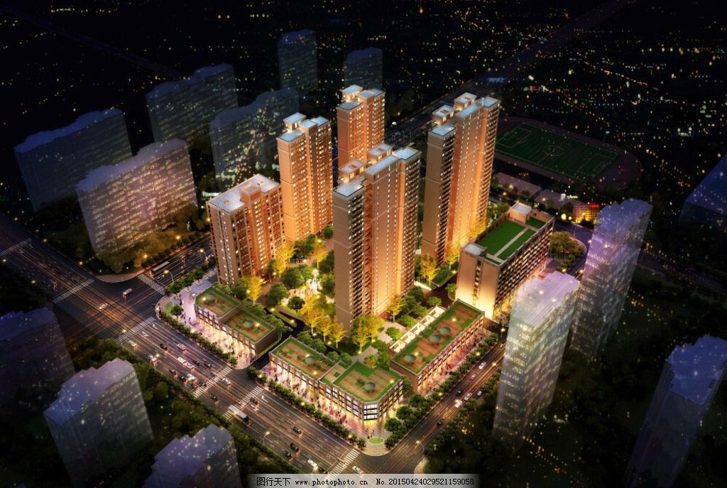 夜色中的城市律动 璀璨规划与建筑之美的交响